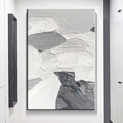 100% Pure Handmade Large Size Simple Retro Abstract Oil Painting Unframed Wall Canvas Art For Modern Living Room Decoration