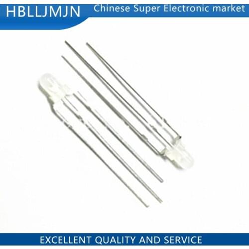 100 PCS Dual Color Led 3mm Green & Red COMMON Cathode 3PINs 3p