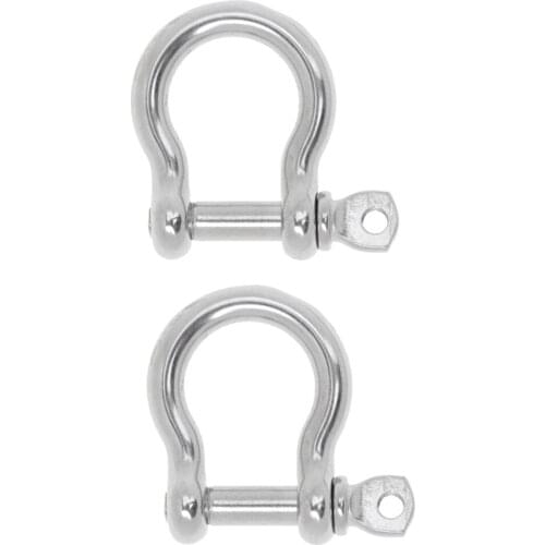 2 Pieces Stainless Steel Shackles, Round Shackles, Anchor Shackles, Bow Shackles For Boat Yacht