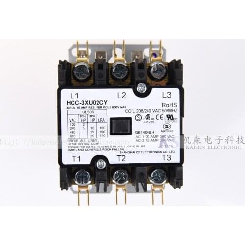 208V-240V 30A HCC-3XU02CY 50HZ/60HZ American three-phase AC contactor