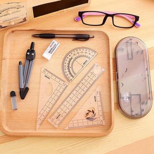 8PCS/Set Drawing Compass Ruler Kit Students School Stationery Examination Math Learning Tools Gifts