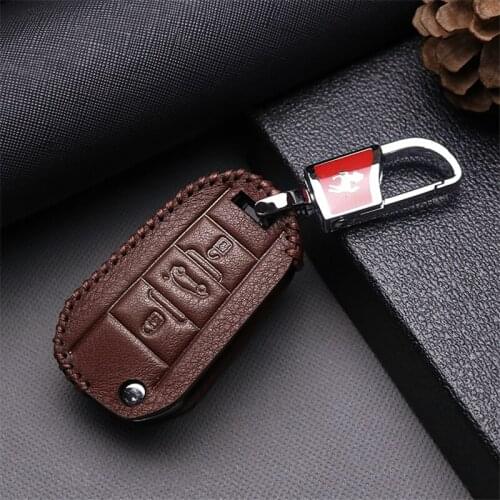 Real Leather Car Key Case Cover for Citroen C3 C4 Picasso Ds3 C1 C2 C5 X7 Aircross C6 C8 Ds5 Berlingo Key Ring Chain Accessories