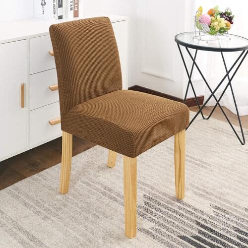 Polar Fleece Fabric Low Back Chair Cover Stretch Elastic Chair Covers Dining Room Spandex Chair Covers For Kitchen/Office