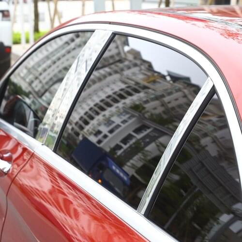 For Mercedes Benz C Class W205 C180 C200 long axis Car Styling Trim auto Accessories Car Window B-pillars Decorative Sticker