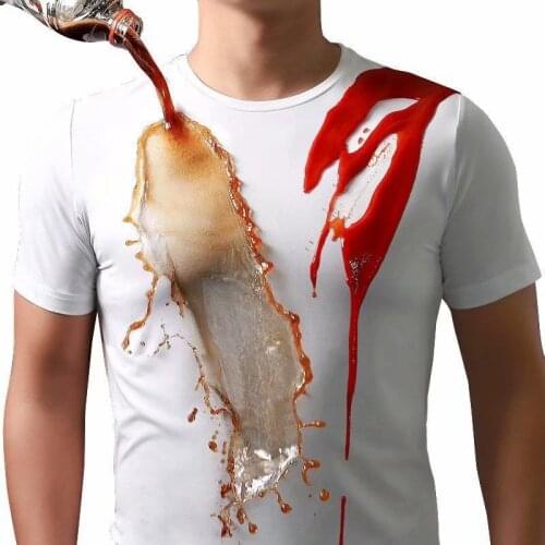 Breathable Anti-Dirty Men Hiking T-shirt Creative Hydrophobic Stainproof Waterproof Antifouling Quick Dry Short Sleeve T-shirt