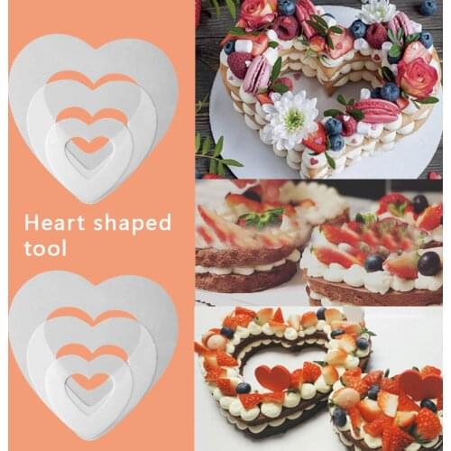Heart Shape Cake Mold Cake Decorating Maker PET Plastic Mound Home Bakery Baking Tool 4/6/8/10/12 inches Cake Mold