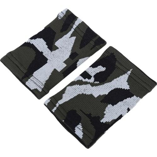 2PCS Camo Nylon Unisex Sport Sweatband Wristband Wrist Protector Running Badminton Basketball Brace Cloth Sweat Band