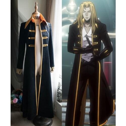 Castlevania Cosplay Costume Adrian Fahrenheit Tepes Alucard Jacket Adult Uniform Coat L321