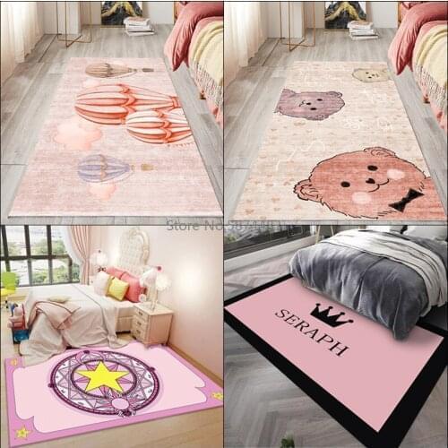 Carpet Net Red Tide Brand Pink Girl Heart Princess Room Bedroom Cute Childrens Room Full Bed Blanket
