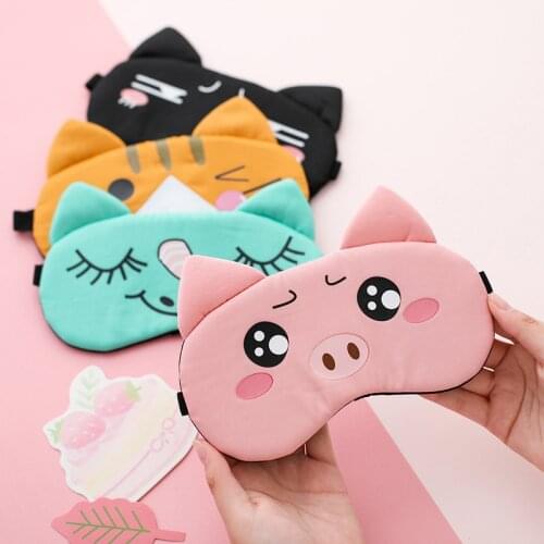 Sleeping Plush Cute Cat Eye Cover Sleep Night Mask Eyepatches Cotton Blindfold Sort Bandage For Travel Health Girl Women Relaxed