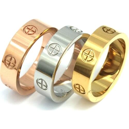 Fashion Stainless Steel Jewelry love rings luxury wedding rings for women men