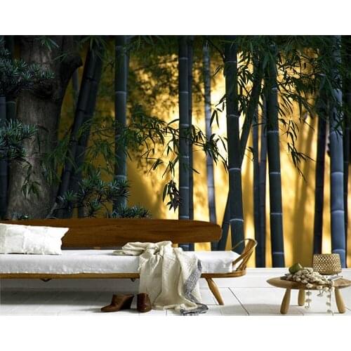 Papel de parede Bamboo forest in front of the wall nature 3d wallpaper mural,living room tv wall bedromm wall papers home decor