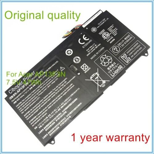 Original 7.5V AP13F3N laptop battery for S7-392 Ultrabook 2ICP4/63/114-2 47WH S7