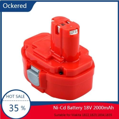 Ockered Ni-CD 18V 2000mAh Replaceable Battery Rechargeable Power Tool Batteries For MAKITA 1822,1823,1834,1835