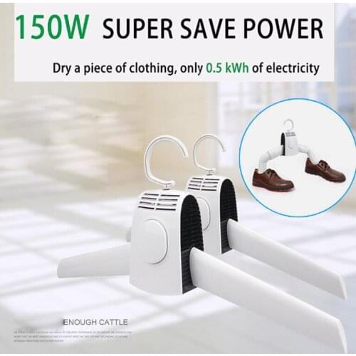 Portable Clothing Drying Hanger Compact Electric Clothes Drying Rack, Smart Shoes Dryer Heater Great for Travel Business Home