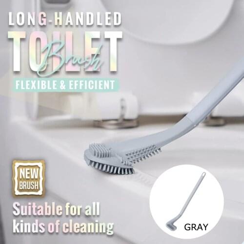 Practical Wall-Mounted Soft Glue No Dead Corner Toilet Brush Handle Cleaning Brush Toilet Brush Set Toilet Brush Clean Brushes