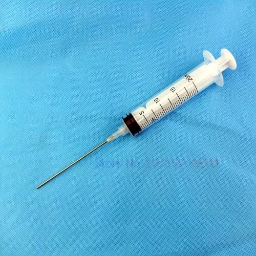 6 X 20ML syringe injector for refilling ink CISS CIS with 10cm long needle free shipping