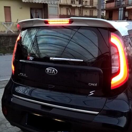 For Kia Soul Spoiler 2018 2019 2020 2021 ST SY ABS Material Car Rear Wing Primer Color Rear Spoiler For Kia Soul Spoiler
