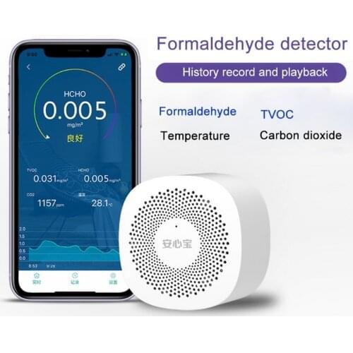 Air Quality Tester Phone APP Monitor Formaldehyde HCHO TVOC Carbon Dioxide CO2 Temperature Detector High Sensitive Meter Tool