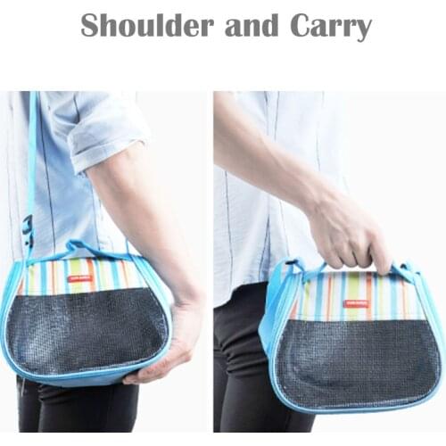 Outdoor Small Animal Carrier Bags Hamster Rabbit Chinchilla Squirrel Portable Breathable Mesh Travel Pocket Small Pet Handbag