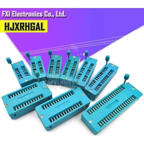 1pcs IC lock seat zif socket Test Universal zif sockets 14Pin 16Pin 18Pin 20Pin 24Pin 28Pin 14P 16P 18P 20P 24 28 40P IC socket