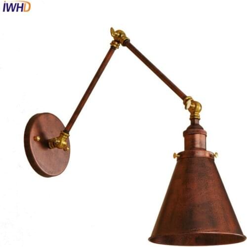 IWHD Long Arm Vintage Wall Lamps LED Wandlamp Retro Wall Lights Style Loft Industrial Wall Sconces Appliques pared