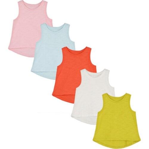 Y460 free shipping New summer children baby cotton breathable vest boys and girls bamboo cotton candy pure color bottoming shirt