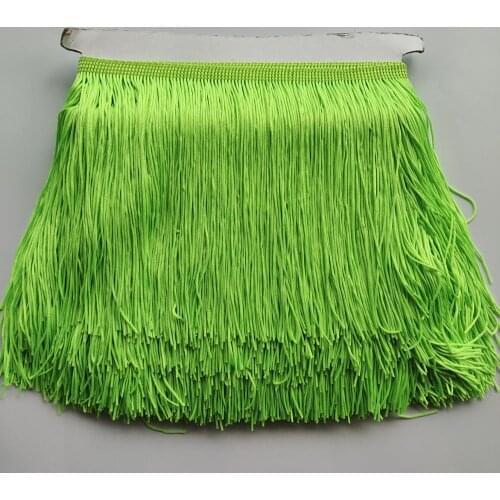 15CM Long 1 Meters Fruit Green Lace Fringe Trim Polyester Tassel Fringe Trimming For Dress Stage Garment Curtain Accessories