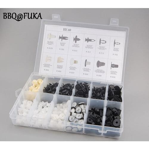 240Pcs Plastic Rivets Fender Fastener Bumper Push Screw Pin Clips Assortment Door Trim For Honda Mazda Toyota Isuzu Mitsubishi