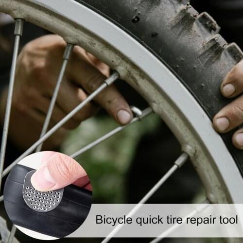 8Pcs Bike Tyre Patches Small Transparent Easy to Use Bike Rubber Bond Well Super Glue Layer Bicycle Puncture Box for Repair