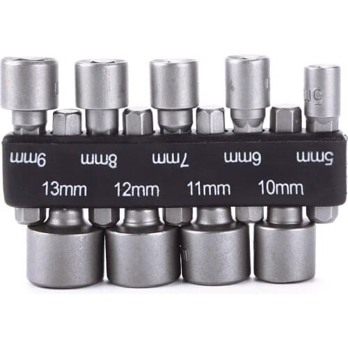 9 Pcs/Set Nutdriver Nut Driver Bit Set SAE & Metric Nut Driver Socket Bits Hex Shank Quick-Change Screwdrivers #93365