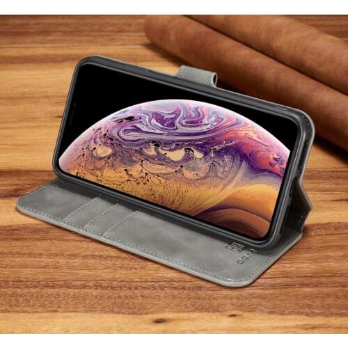 Retro PU Leather Cover for IPhone XS MAX XR Case Flip Cover Vintage Card Slots Wallet for IPhone 6 6S 7 8 Plus Stand Shell