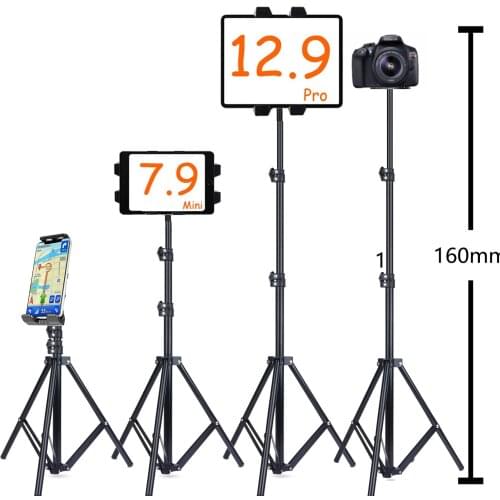 Tablet holder stand for iPad stand tripod 8'' 9.7'' 10.1'' pro 12.9 for iphone 11 12 cell phone Height Adjustable for Samsung