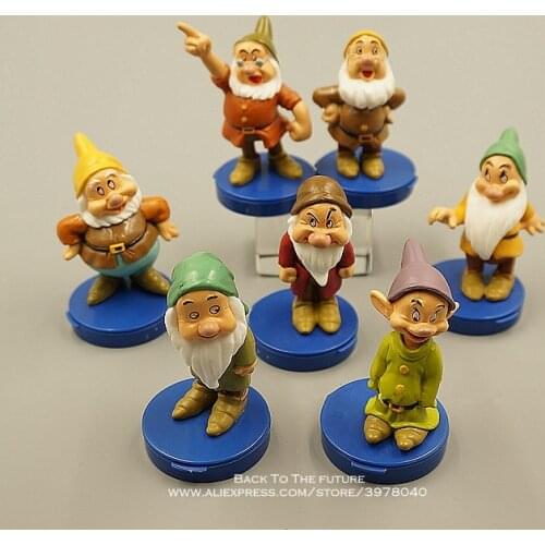 Disney Snow White Seven Dwarfs 6cm 7pcs/set mini doll Action Figure Anime Decoration Collection Figurine Toy model for children
