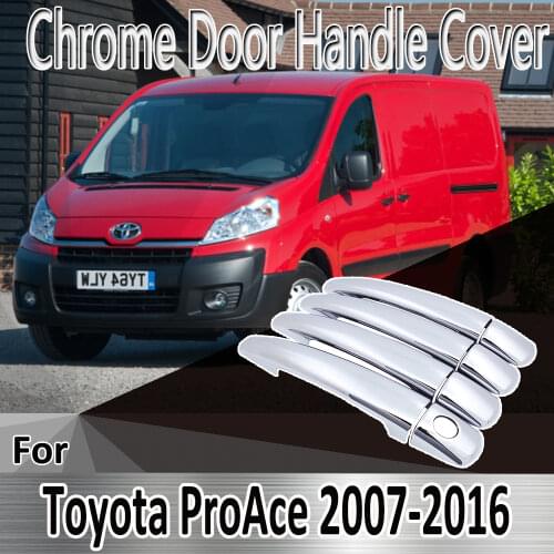 For Toyota ProAce 2007~2016 Styling Stickers Decoration Chrome Door Handle Cover paint Refit Car Accessories
