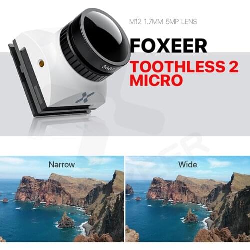 Foxeer Toothless 2 Micro M12 CMOS 1.7mm Lens 1200TVL FPV Camera OSD 4.6-20V Natural Image F405 AIO F722 Dual FC Full Weather Cam