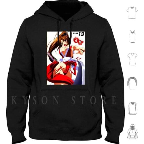Mai Shiranui #19 Hoodies long sleeve Cotton Sexy Hentai Ecchi Echi Erotic Lewd Tits Titties Boob Boobs Oppai Anime