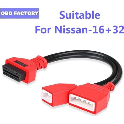 16+32 Pin Male Cable OBD2 Durable Plug Extension Adapter for Nissan (B18) Autel Maxisys MS908 MS908P