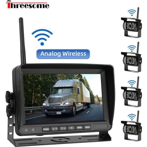 2021 Wireless 7 inch Truck Monitor Car Reverse Reversing Backup Rear View Camera for Trucks Bus Excavator Caravan RV Trailer