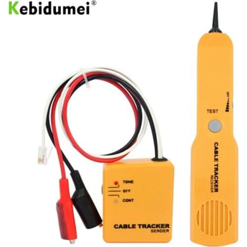 Kebidumei Network Tracker RJ11 Network Phone Telephone Cable Tester Toner Wire Tracker Tracer Diagnose Tone Line Finder Detector