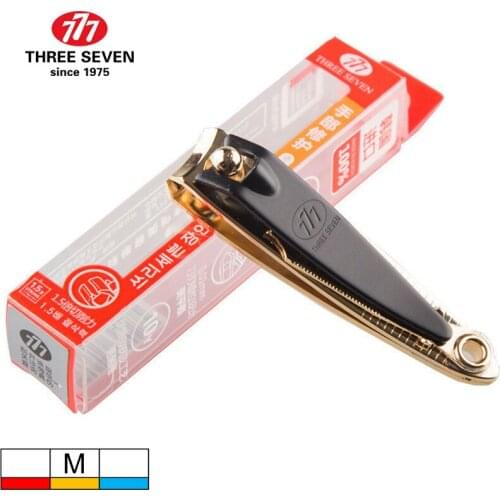 THREE SEVEN/777 14K Gilding Nail Clippers Fingernail Cutters Curved Blade Scissors Manicure Nail Tools Trimmers with Nail Files