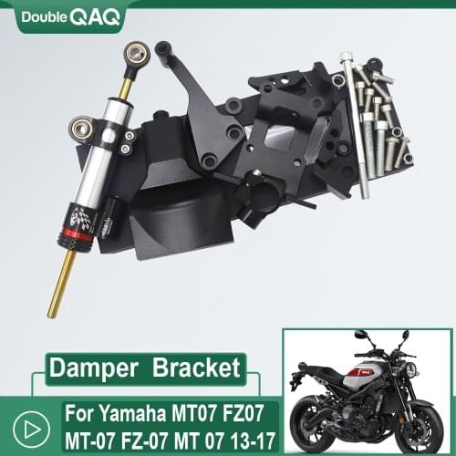 MT07 FZ07 Full Set of Steering Damper Mounting Bracket Kit for YAMAHA MT-07 FZ-07 2014 2015 2016 2017 FZ 07 MT 07