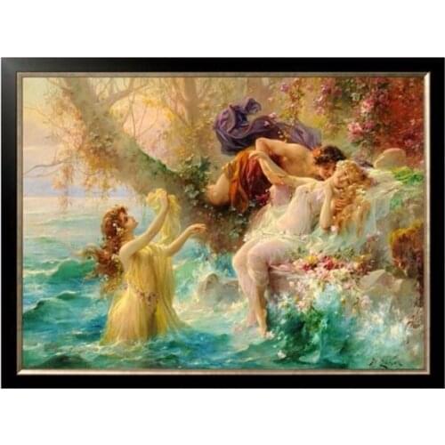 Faun and Nymph cross stitch kits 100% accurate 11ct printed embroidery DIY handmade needlework wall home decor canvas