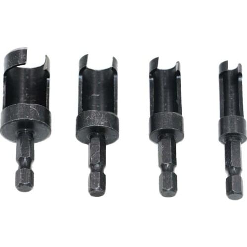 4Pcs/set Wood Plug Hole Cutter Bit Set Kit Dowel Maker Plug Cutter Carpenter Wood Drill Bits