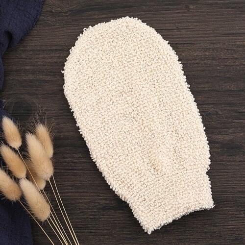 Natural Bamboo Fiber Exfoliating Hemp Glove Mitt Mitten Bath Sponge Scrubber Remove Dead Skin Deep Clean & Invigorate Your Skin
