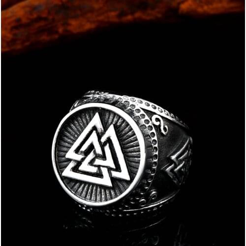 Stainless Steel men viking nordic ring 316L steel personality wedding party jewelry