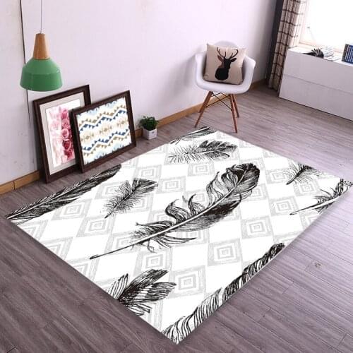 New simple Nordic style 3D Print Carpet Geometric square pattern home carpets for living room Bedroom Area Rugs Hallway tapetes