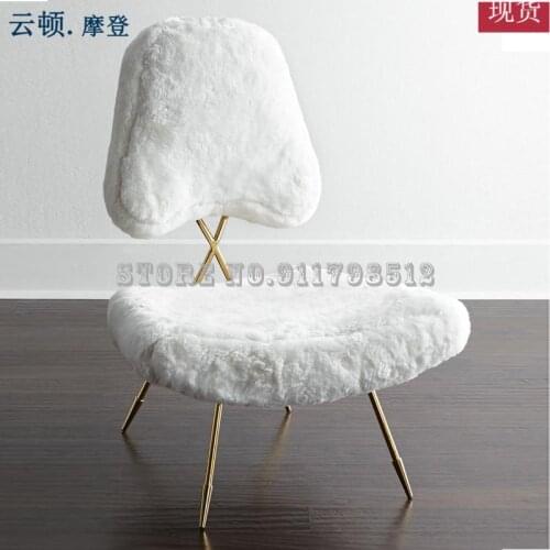 Single sofa chair modern minimalist living room chair bedroom lounge chair dressing chair luxury recliner light luxury style sin