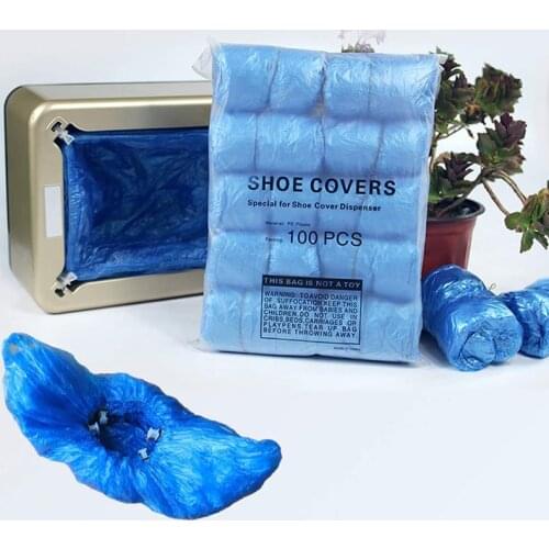 Disposable T Buckle Shoe Cover for Automatic Shoe Cover Dispense Machine PE Dustproof and Waterproof Boot Cover for Home, Office