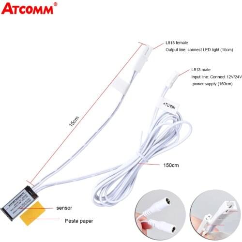 12V 24V Door Obstacle Control IR Sensor Switch DC 5A Input 8cm Sense Distance DIY Cabinet Closet Door Induction Switch